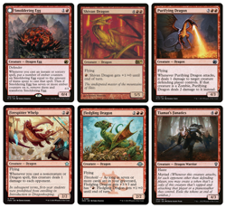 MTG - 6 x Different FOIL Red Dragon spells - Commander / Modern - M/NM - Image 1