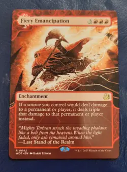 Magic the Gathering Fiery Emancipation Mint Condition Rare - Image 1