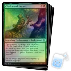 FOIL CLOAKWOOD HERMIT X4 Commander Legends: Battle For Baldur's Gate Magic MTG - Image 1
