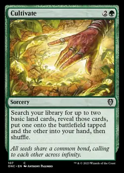 Cultivate Light Play, English Magic the Gathering MTG Commander: Phyrexia: All W - Image 1
