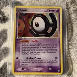 Unown U/28 Holo Rare Unseen Forces Pokemon Card LP/MP - Image 1