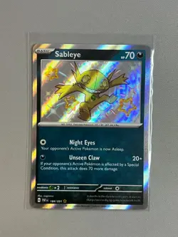SABLEYE 184/091 BABY SHINY RARE PALDEAN FATES 2024 SCARLET & VIOLET POKEMON TCG - Image 1