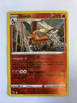 TCG Karte - Glurak 010/078 - Pokemon GO - Reverse - Holo - Near Mint - Deutsch - Image 1