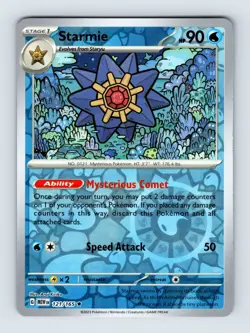 Starmie SV: Scarlet & Violet 151 Rare Reverse Holo 121/165 Pokemon Cards - Image 1
