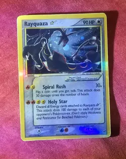 2005 Pokemon EX Deoxys 107/107 Gold Star Holo Rayquaza - Image 2