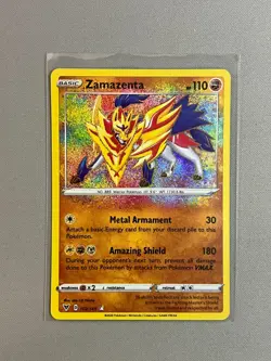 Zamazenta Holo 102/185 Pokemon TCG Vivid Voltage Amazing Rare NM - Image 1