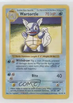 Wartortle Shadowless Pokemon Base Set #42 1999 - Image 1