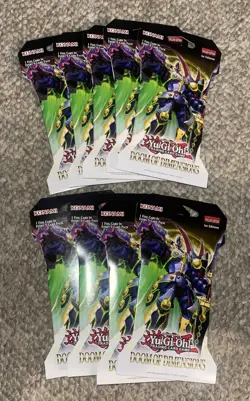 🔥 Yu-Gi-Oh! Doom of Dimensions Sleeved Booster Packs LOT of 9 - 1st Edition🔥 - Image 1