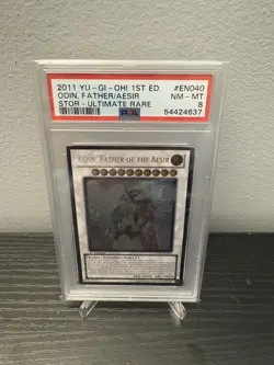 Odin, Father of the Aesir *PSA NM-MINT 8* STOR-EN040 *ULTIMATE Rare*2011* Yugioh - Image 1