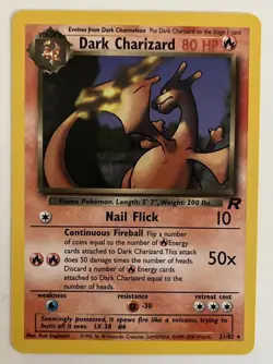Dark Charizard 21/82 Pokemon Team Rocket Non Holo Rare WOTC Pokemon TCG Card NM - Image 1
