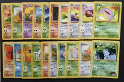 21 X WOTC Mix Base Set Fossil Wizards Pokemon Cards Bundle Charmander PL-LP - Image 1