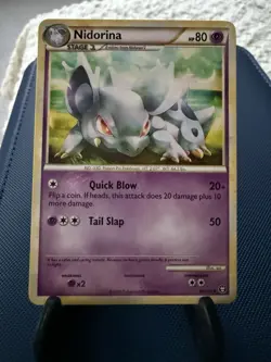 Nidorina 45/102 HGSS Triumphant Pokemon Card LP - Image 1