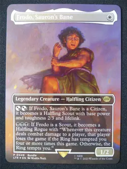 Frodo Sauron's Bane Borderless Foil - LTR - Mtg Card #HK - Image 1