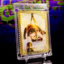 Kurumi Tokisaki Gengar Gold Metal Framed Card Jewel Encrusted Date a Live 31/100 - Image 2