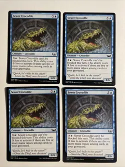 4x Mtg Streets Of New Capenna Sewer Crocodile NM/M Magic The Gathering - Image 1