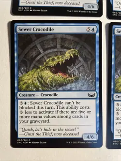 4x Mtg Streets Of New Capenna Sewer Crocodile NM/M Magic The Gathering - Image 2