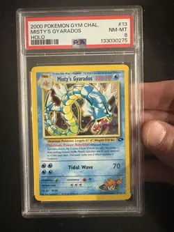 2000 Pokemon Gym Challenge Holo Misty's Gyarados #13 PSA 8 - Image 1