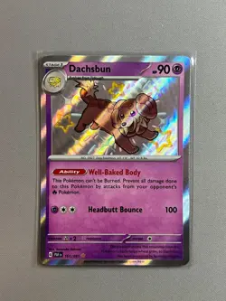 DACHSBUN 161/091 BABY SHINY RARE PALDEAN FATES 2024 SCARLET & VIOLET POKEMON TCG - Image 1