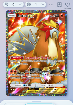 Pokemon TCG POCKET - Entei Full Art 2?, Secluded Springs, English - Image 1