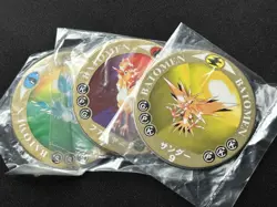 Japanese Pokemon Menko Card Batomen Tomy vintage Moltres Zapdos Articuno Ex Con - Image 2