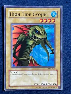 YUGIOH! MAGIC RULER #MRL-025 HIGH TIDE GYOJIN UNLIMITED COMMON W/BONUS CARD - Image 1