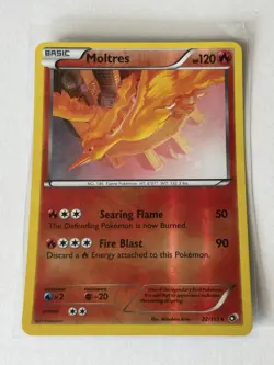 Pokemon TCG NM-M condition Moltres 22/113 Reverse Rare Legendary Treasures - Image 1