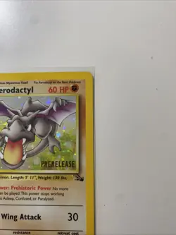 Aerodactyl (Prerelease) 1st Edition Fossil 01/62 Pokemon WOTC Promo Holo MP/LP - Image 5