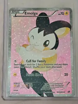 2013 POKEMON BLACK & WHITE LEGENDARY TREASURES #RC23 EMOLGA RADIANT COLLECTION - Image 1
