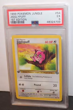1999 POKEMON JUNGLE 1ST EDITION #54 JIGGLYPUFF PSA 5 - Image 2