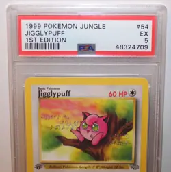 1999 POKEMON JUNGLE 1ST EDITION #54 JIGGLYPUFF PSA 5 - Image 4