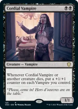 Cordial Vampire NM-Mint, English Commander: Innistrad: Crimson Vow MTG Magic - Image 1