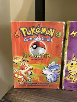 EMPTY BOXES Vintage Pokemon Theme Deck Boxes Poor Condition No Cards - Image 2