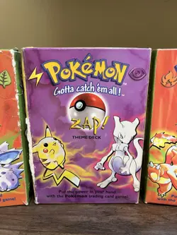 EMPTY BOXES Vintage Pokemon Theme Deck Boxes Poor Condition No Cards - Image 3
