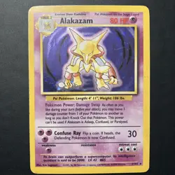 Pokemon Alakazam TCG Base Set Holo Rare Card 1/102 - Image 1