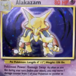 Pokemon Alakazam TCG Base Set Holo Rare Card 1/102 - Image 2