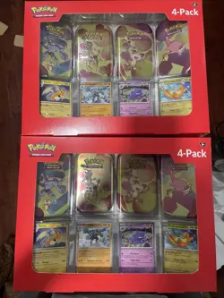 Pokemon TCG Scarlet & Violet 151 Mini Tin 4-Pack, Sealed, Set Of 2 - Image 1