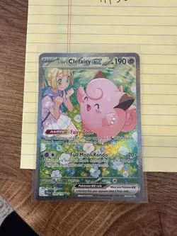 Pokemon TCG Sv09: Journey Together Lillie's Clefairy EX Card 184/159 NM- - Image 1