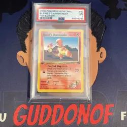 PSA 7 NEAR MINT 2000 Pokemon Gym Challenge BLAINE'S CHARMANDER 1st Edition #60 - Image 1