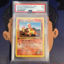 PSA 7 NEAR MINT 2000 Pokemon Gym Challenge BLAINE'S CHARMANDER 1st Edition #60 - Image 2