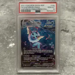Pokemon Vaporeon VMAX Premium Coll. Full Art Promo SWSH182 PSA 10 Gem Mint - Image 1