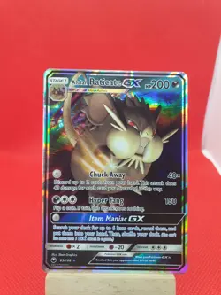 Alolan Raticate GX 85/168 Celestial Storm Pokemon TCG English Card Sun & Moon - Image 1
