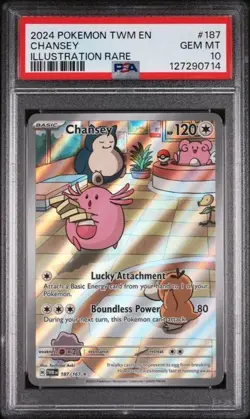 2024 Pokemon SV Twilight Masquerade Chansey #187/167 PSA 10 - Image 1