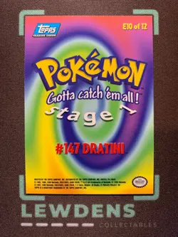 Dratini #147 E10 Silver Holo 1st Print Topps Pokemon The First Movie - Blue Logo - Image 2