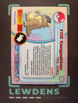 Kangaskhan #115 - Silver Smooth Holo - Pokemon Topps Series 2 - Blue Logo - Image 2
