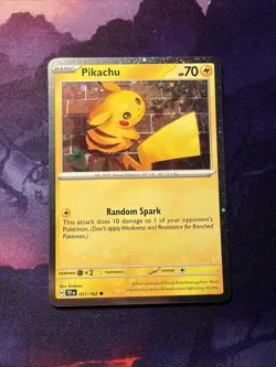 Pokemon TCG Temporal Forces Pikachu Cosmos Holo 051/162 - Image 1