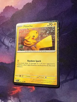 Pokemon TCG Temporal Forces Pikachu Cosmos Holo 051/162 - Image 3