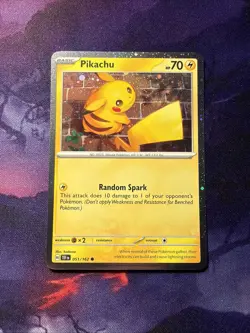 Pokemon TCG Temporal Forces Pikachu Cosmos Holo 051/162 - Image 4