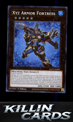 Xyz Armor Fortress AGOV-EN040 Super Rare Age of Overlord YuGiOh Card NM - Image 1