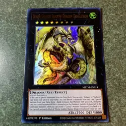 Yugioh Divine Golden Shadow Dragon Dragluxion Ultra Rare MZTM-EN014 NM 1st Ed - Image 1