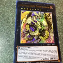 Yugioh Divine Golden Shadow Dragon Dragluxion Ultra Rare MZTM-EN014 NM 1st Ed - Image 2